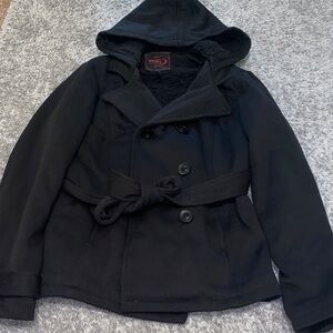 Yoki Black Hooded Jacket